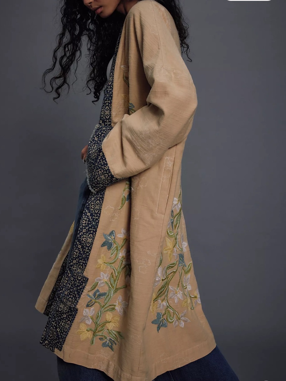 NWT Free People Henlow Embroidered Duster Size XS/S - Picture 4 of 7